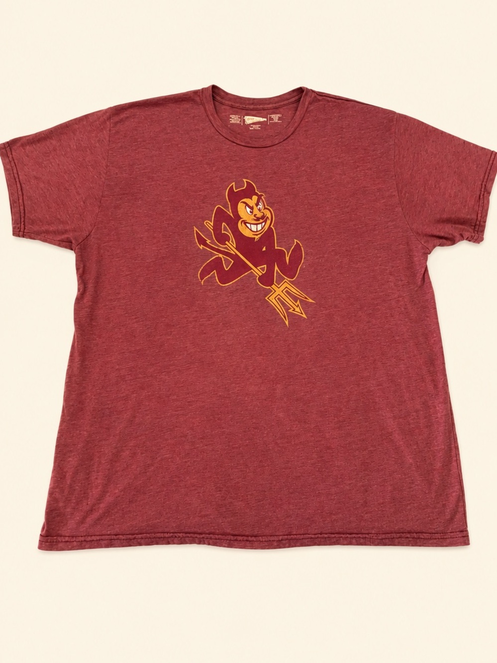 ASU Sparky Men's Maroon Graphic Tee with Sun Devil Logo